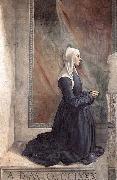GHIRLANDAIO, Domenico Portrait of the Donor Nera Corsi Sassetti oil painting artist